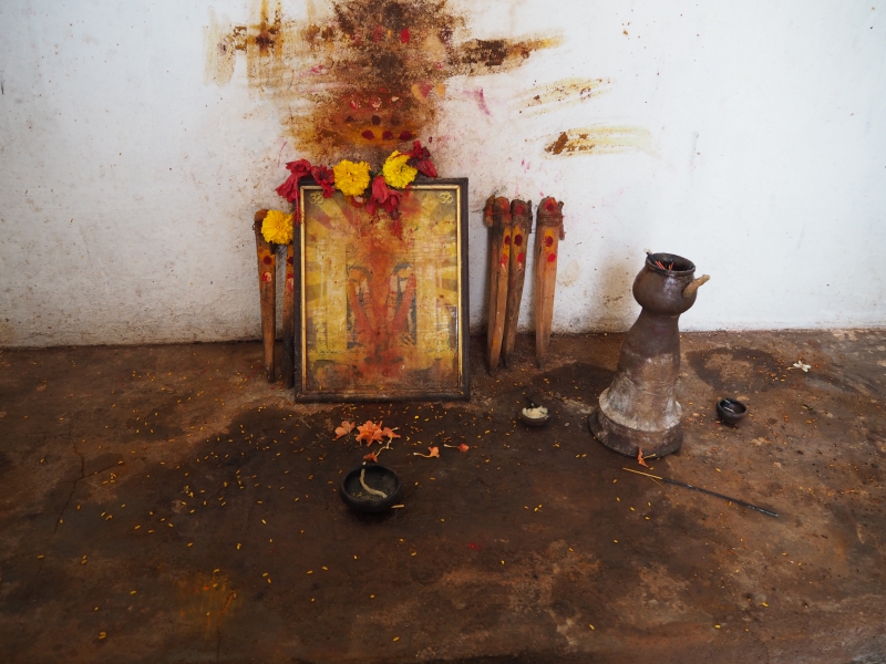 In the Hindu temple in Bagasala