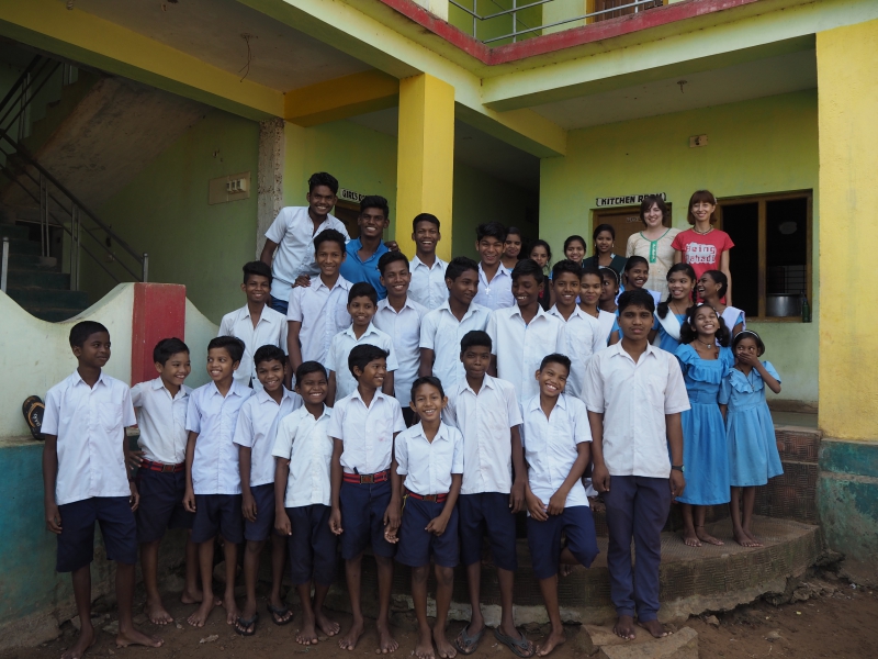 With children in the Baptist hostel (Ranipeta)